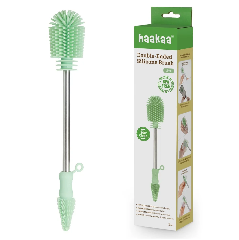 Haakaa Double-Ended Silicone Brush 1 PK (Pack of 4) - Image 11
