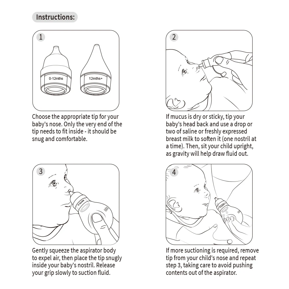 Haakaa Easy-Squeezy Silicone Bulb Syringe (0m+) (Pack of 4) - Image 10