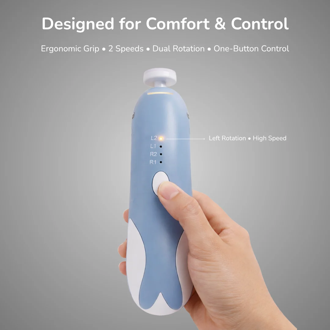 Haakaa Friendly Whale Nail Care Set - Harbour Blue - Image 5
