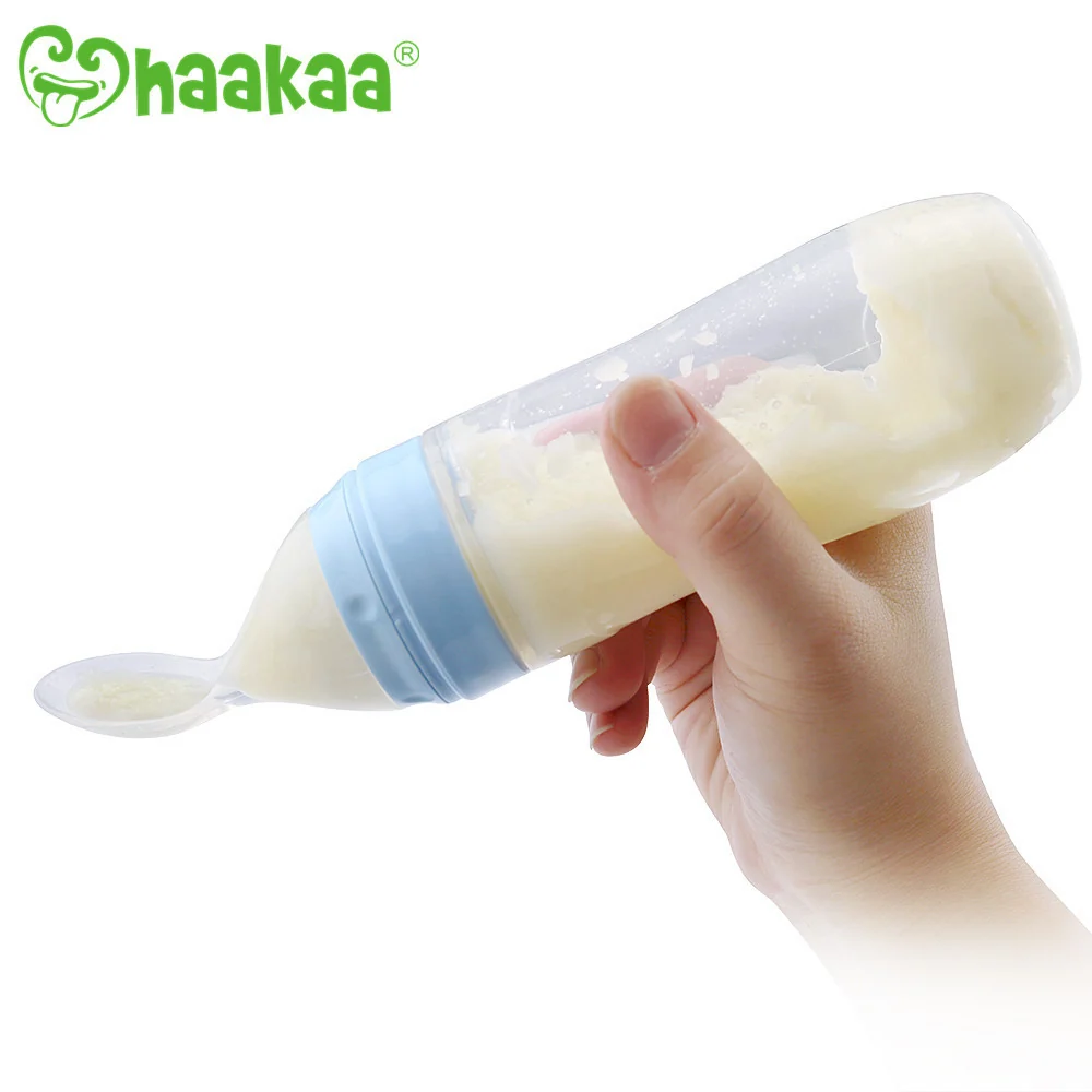 Haakaa Silicone Baby Food Dispensing Spoon with Cap (Pack of 4) - Image 3