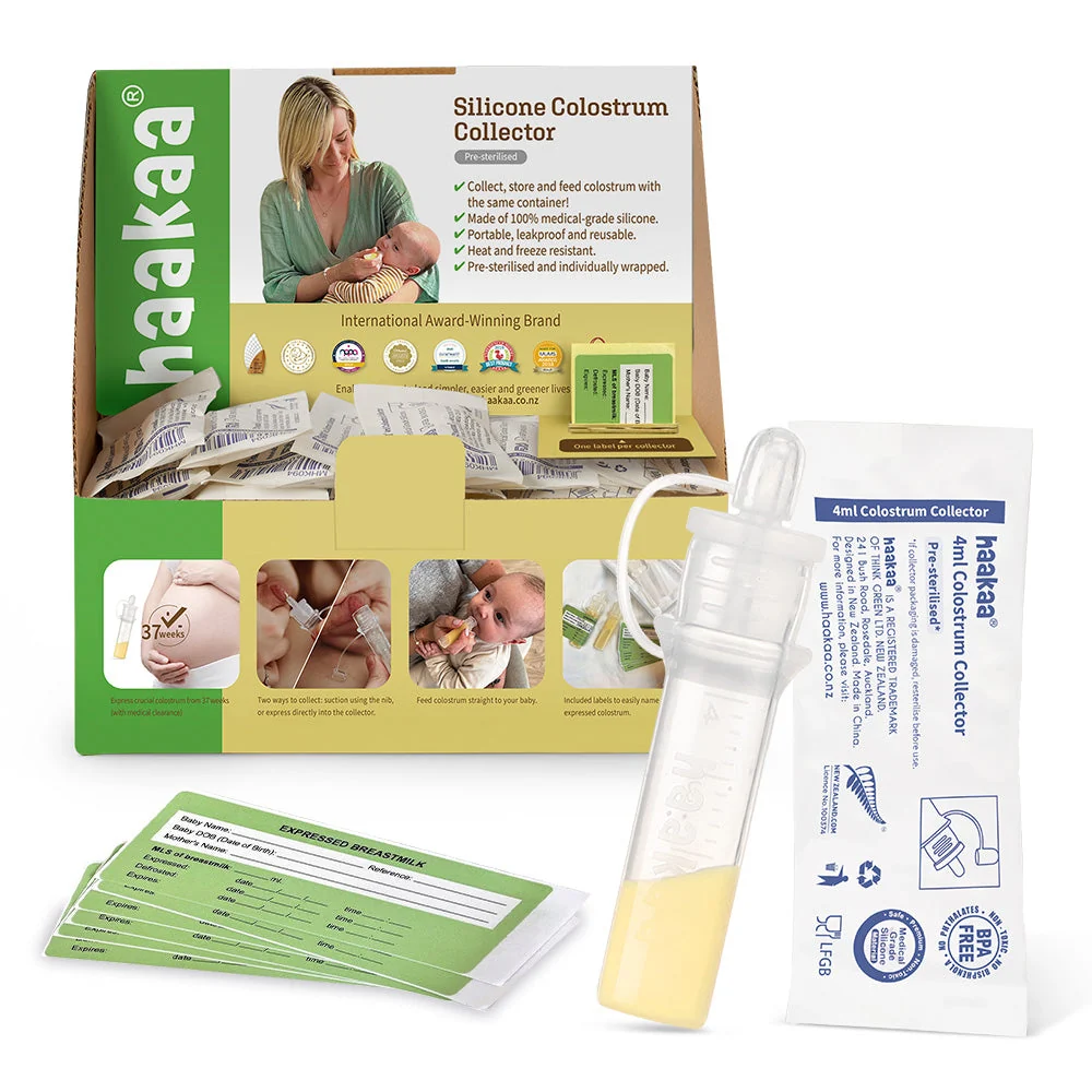 Haakaa Silicone Colostrum Collector 4 ml, 50 PK (Pre-Sterilized) - Image 2